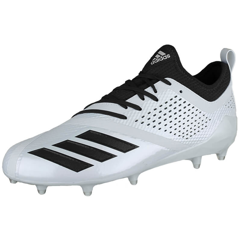 New Adidas Mens 8 Adizero 5 Star 7.0 Cleat Football Molded Cleats White/Black