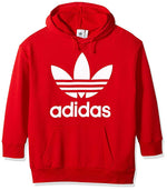 New Adidas Originals Men's Trefoil Oversized Hoodie Red/White Large