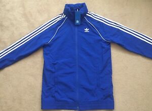 New adidas Originals Men's Superstar Windbreaker Small Blue/White