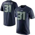 New Nike Men Kam Chancellor Pride Name and Number Shirt Navy/Green/Silver Large