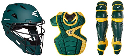 New Easton M10 Series Adult Baseball Catchers Complete Set Green/Gold