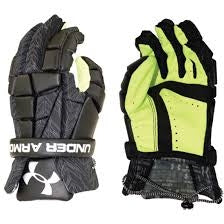 New Under Armour Men's Elevate Lacrosse Glove Black/Green Medium