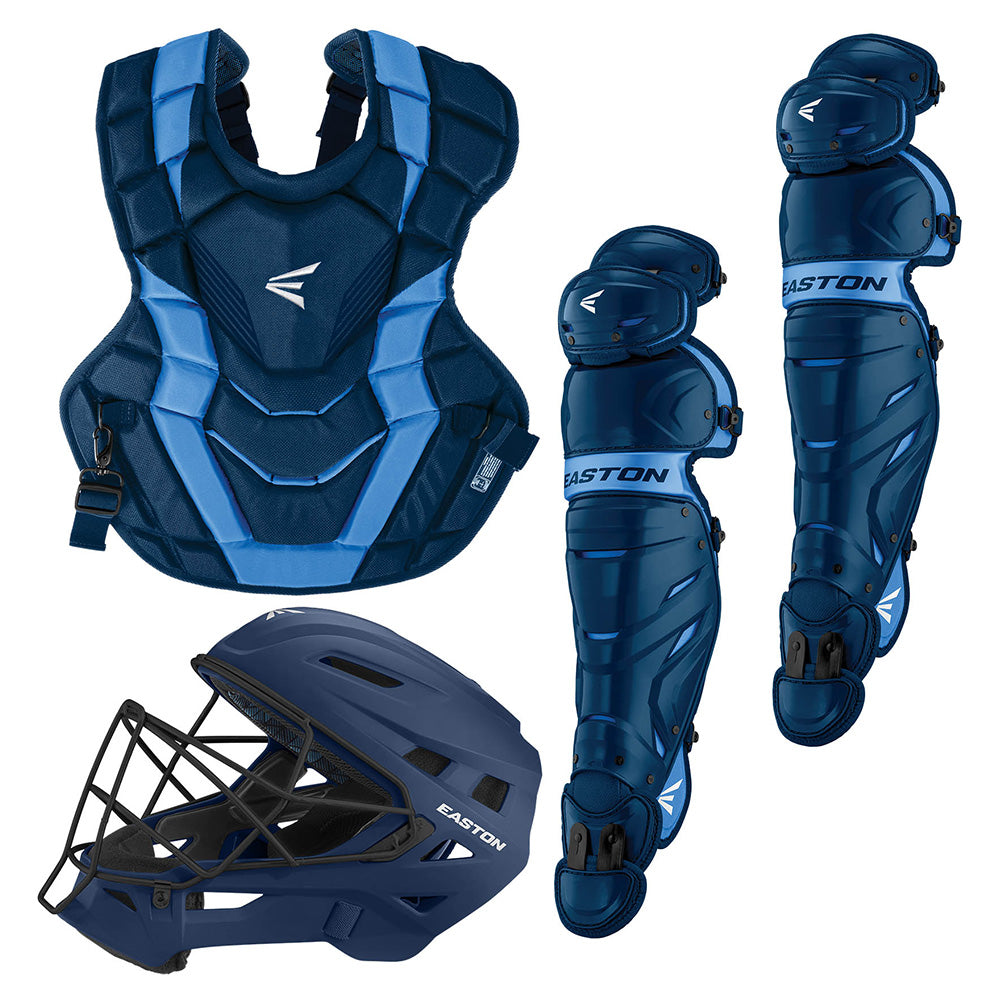 New Other Easton Elite X Yth Baseball Catchers Kit Complete Set Nvy/Carolina Blu