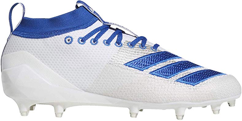 New Adidas Mens 9 Adizero 5 Star 8.0 Cleat Football Molded Cleats White/Royal