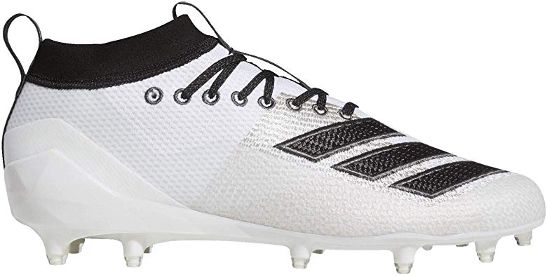 New Adidas Mens 11 Adizero 5 Star 8.0 Cleat Football Molded Cleats White/Black