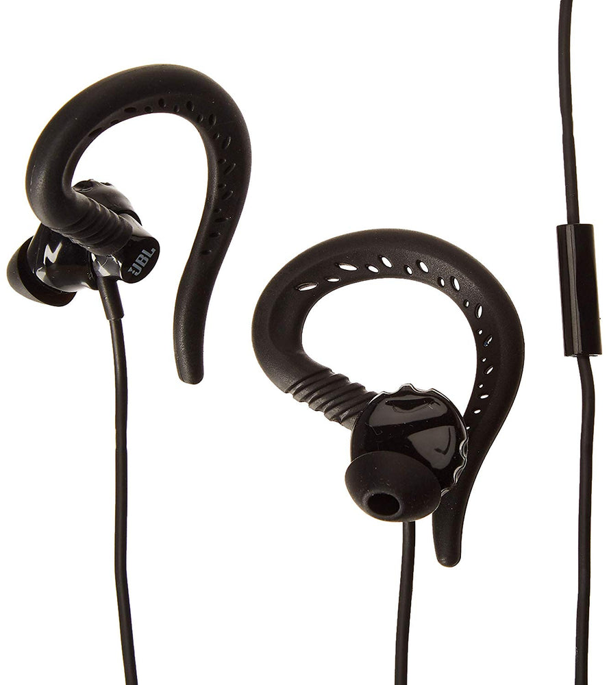 New JBL Focus 300 Behind-the-Ear Sport Headphones Black Sweat Proof