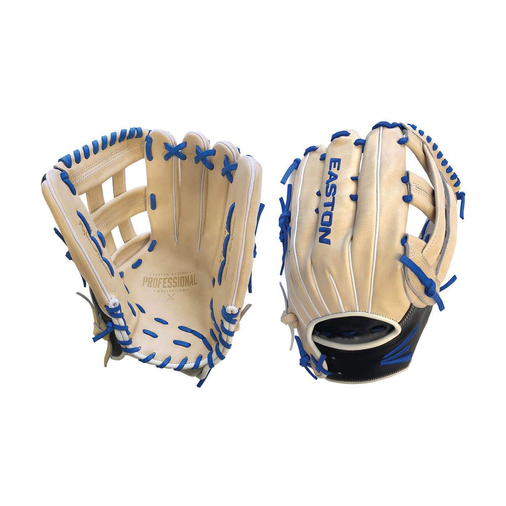 New Easton Pro Collection Game Spec Baseball Glove 12.75 Inch Tan/Blue LHT