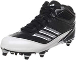 New Adidas Men's Scorch X Mid D Football Cleat Men 12.5 Black/White Molded