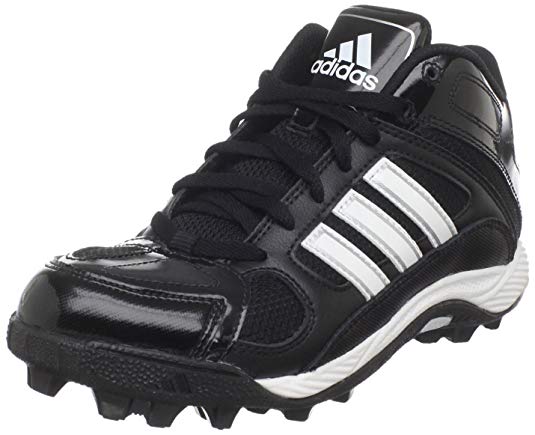 New Adidas Destroy MD J Mid Football Cleat 3 Little Kids Black/White