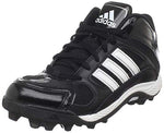 New Adidas Destroy MD J Mid Football Cleat 2.5 Little Kids Black/White