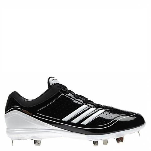 New Adidas Mens Adizero Diamond King Low Baseball Cleat 8.5 Black/White