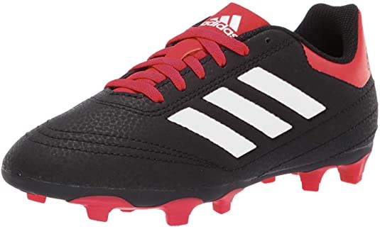 New Adidas Goletto VI FG J Youth 12K Molded Soccer Cleat Black/Red/White