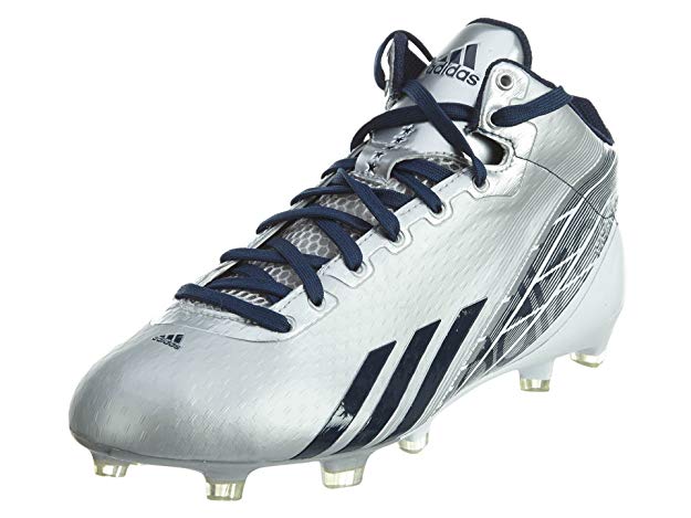 New Adidas Adizero 5 Star 2.0 mens 13 Football Molded Cleats Platinum/Navy