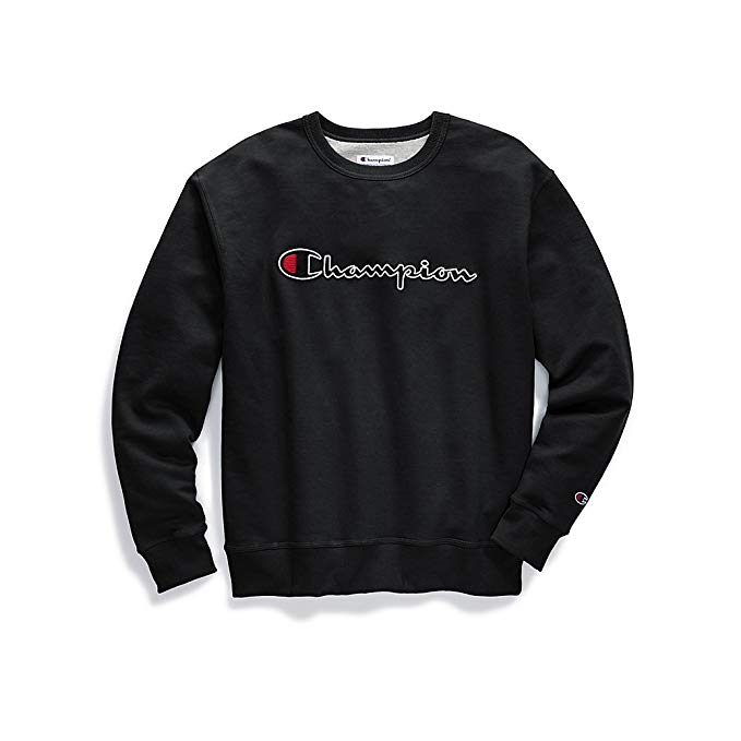 New Champion Adult Men's Powerblend Crew Large Black GF88H