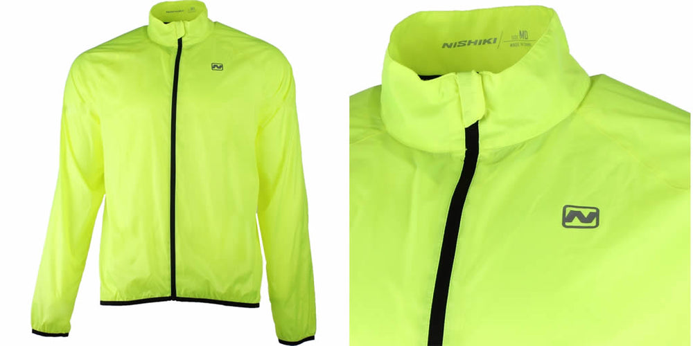 New Nishiki Packable Jacket Hi-Visibility ~Men's Medium Yellow/Black