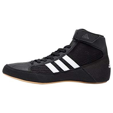 New Adidas Q33839 HVC K Youth Wrestling Shoes Size 5 Black/White