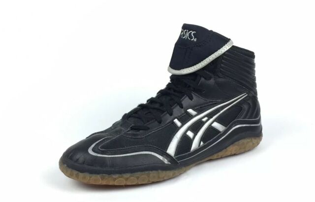New Asics Unrestrained Wrestling Shoes JY302 9093 Mens Size 7.5 Black/Silver