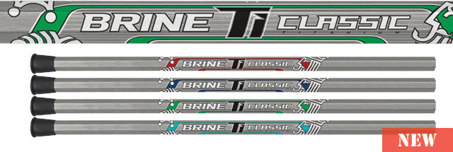 New Brine Classic Silver/Red Titanium Men's Lacrosse Shaft Defense RED