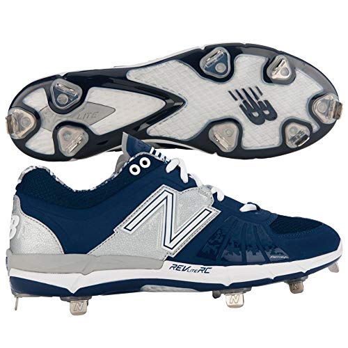 New New Balance Men s L3000TN2 Low Metal Baseball Cleats Navy Silver 13