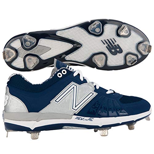 New New Balance Men's L3000TN2 Low Metal Baseball Cleats Navy|Silver 13