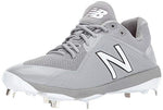 New New Balance Men's L4040v4 Metal Baseball Shoe Grey/White Size 7