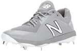 New New Balance Men's L4040v4 Metal Baseball Shoe Grey/White Size 14
