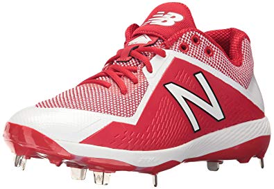 New New Balance Men's L4040v4 Metal Baseball Shoe Red/White Size 9.5