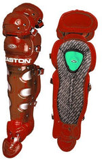 New Easton Stealth Intermediate Catchers Baseball  Leg Guards Red ages 12-15