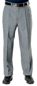 Heather Gray Pleated Umpire Pants - Plate