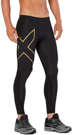 New 2XU Men's Elite MCS Compression Tights Black/Gold Size Extra Large