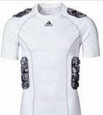 New Adidas techfit padded compression shirt Adult Large 5 Pad White/Camo