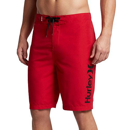 New Mens Hurley One and Only Supersuede Boardshort Red Size 32