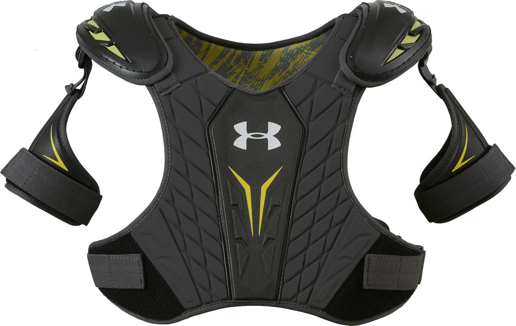 New Under Armour Nexgen 2018 Lacrosse Shoulder Pads Black/Yellow/White