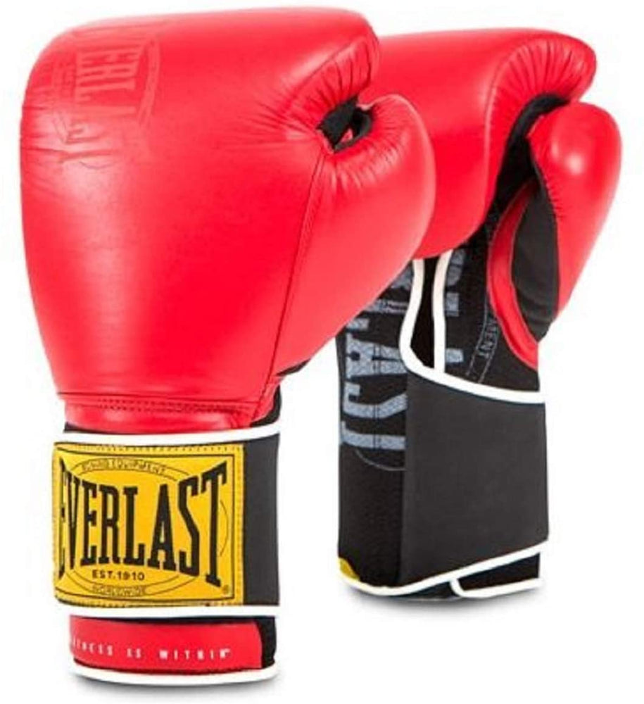 New Everlast 1910 Classic Boxing Training Gloves 16oz Red/Black (pair)