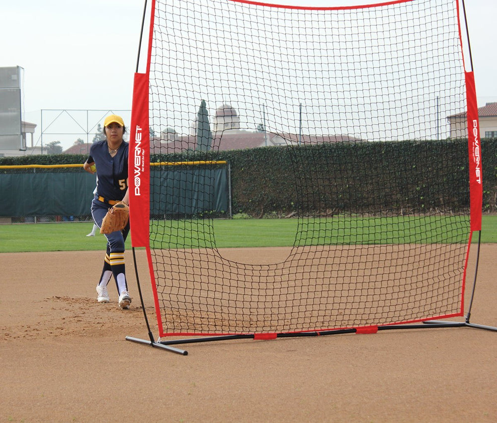 New PowerNet 7x7 ft Pitch-Thru Protection Screen for Softball | 49 sqft Barrier