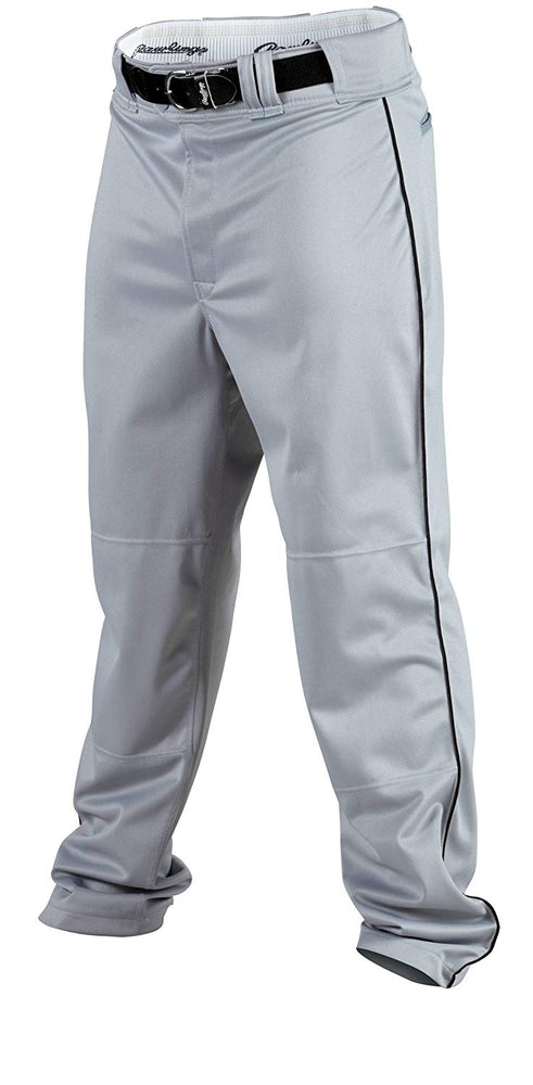 New Rawlings Men Pro Preferred Pant with Piping Large Gray/Black Piping PP350P