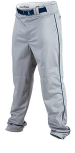 New Rawlings Men's Pro Preffered Pant with Piping XX-Large Gray/Navy Piping