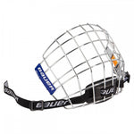 New Bauer RBE III Chrome Face Mask Large Hockey with Chin Pad