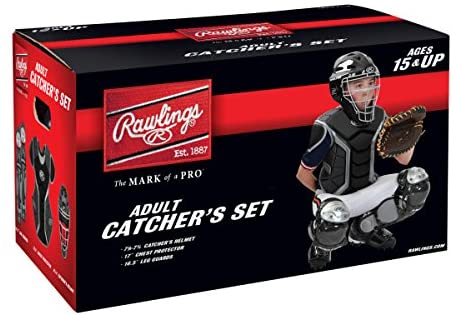 New Rawlings Renegade Series Catcher Set (Ages 15 Plus), Black/Silver