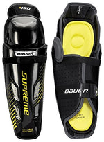 New Bauer Supreme S150 Hockey Leg guards Size Senior 17Inch Black 17"