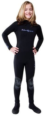 New NeoSport Wetsuits Premium Neoprene 3mm Junior Size 16 Full Suit Black