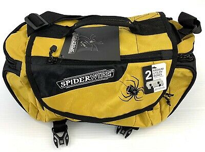 New SpiderWire 360 Tackle Bag Gold/Black, Includes 2 Medium