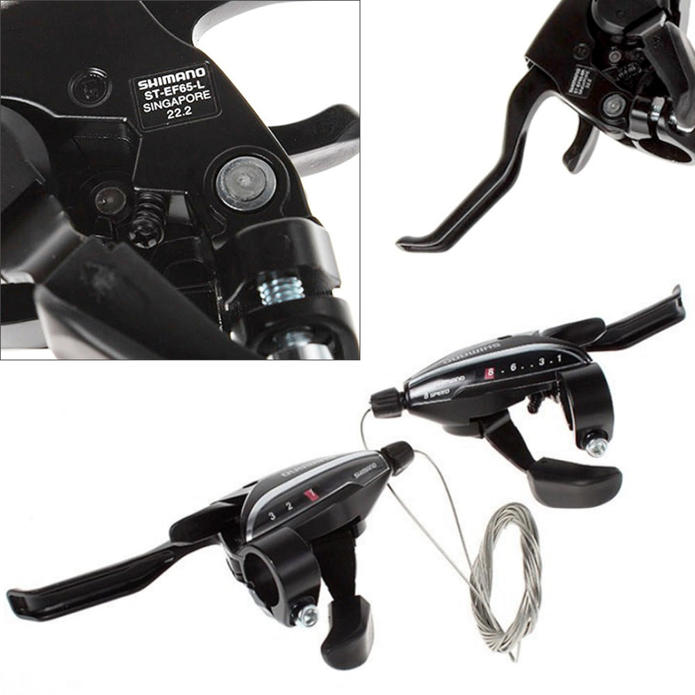 New SHIMANO ST-EF65 Shift/Brake Set 3x8 Speed Black