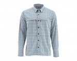 New Simms Stone Cold Buttondown Long Sleeve Plaid Shirt with Collars Blue M