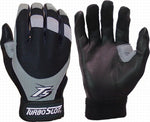 New Turbo Slot Adult Small Black/Gray Baseball Batting Gloves