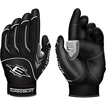 New Easton Turbo Slot Adult Medium Black/Gray/White Baseball Batting Gloves
