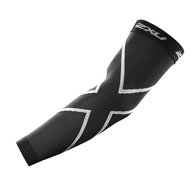 New 2XU Compression Recovery Arm Sleeves Black/Gray Small