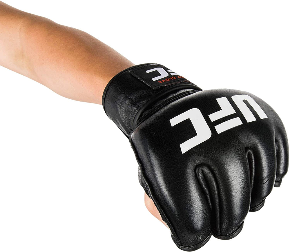 New UFC Official Men's Medium Fight Gloves w/ Wrist and Knuckle Protection Black