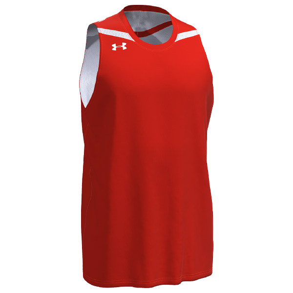 New Other Under Armour Mens Stock Clutch Reversible Basketball Jersey Sm Org/Wht
