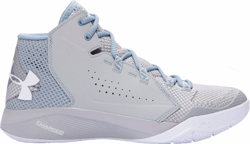 New Under Armour W Torch Fade Women 6.5 Basketball Shoes Gray/Wht